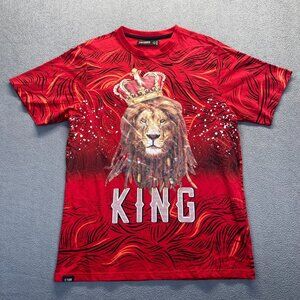 Contender Graphic‎ Shirt Men L King Lion Crown Hip Hop Street Wear Graffiti Y2K